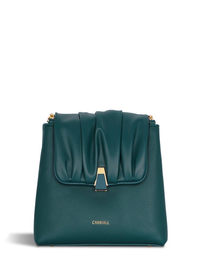 Carriall Bella Women’s Vegan Leather Handbag | Stylish Casual Shoulder Bag with Wallet purse, Secure Zip Pockets with shoulder strap - Structured & Stylish Everyday Bag for women & girls (DARK TEAL) - Image 1